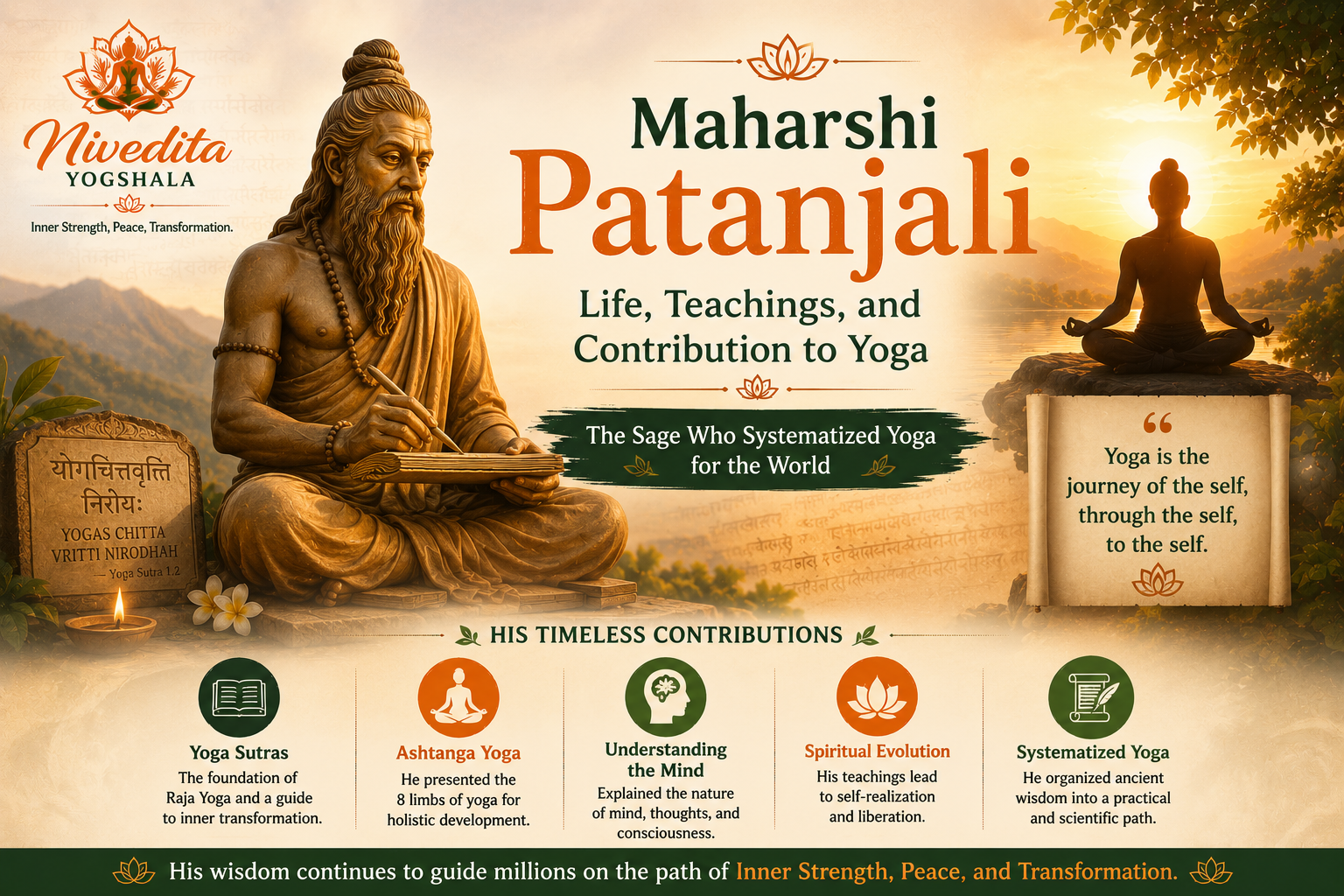 Maharshi Patanjali teaching Yoga Sutras and classical yoga philosophy