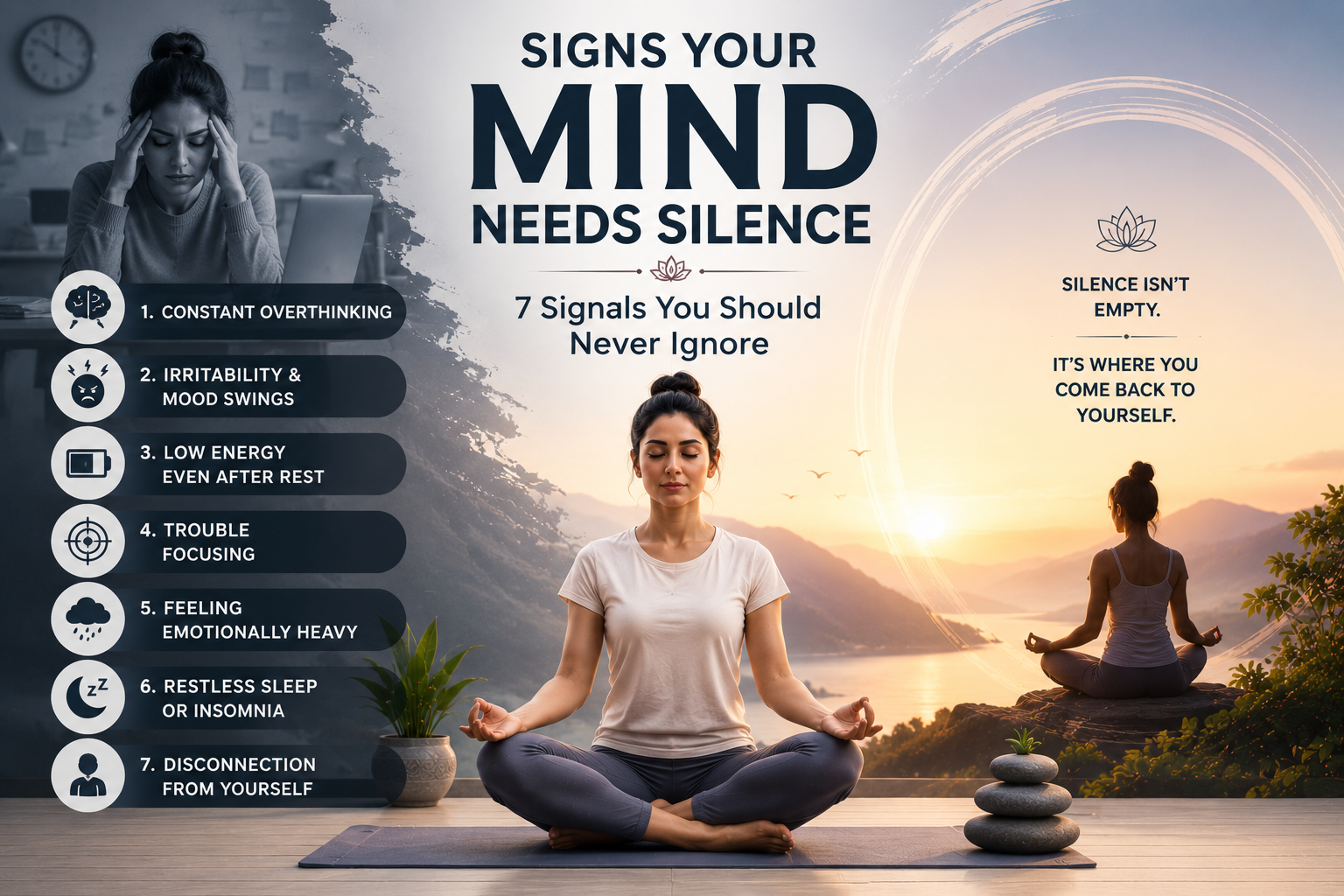 Signs your mind needs mental silence and inner peace