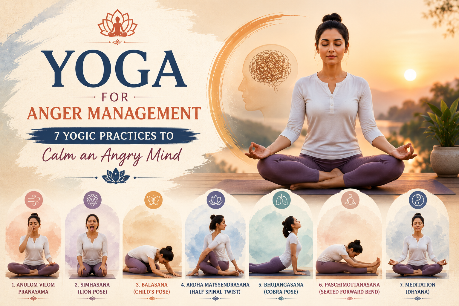 Yoga for anger management and calming an angry mind naturally